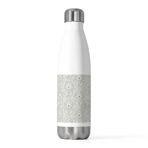 Pinpoint Floral 20oz Insulated Bottle in Gray