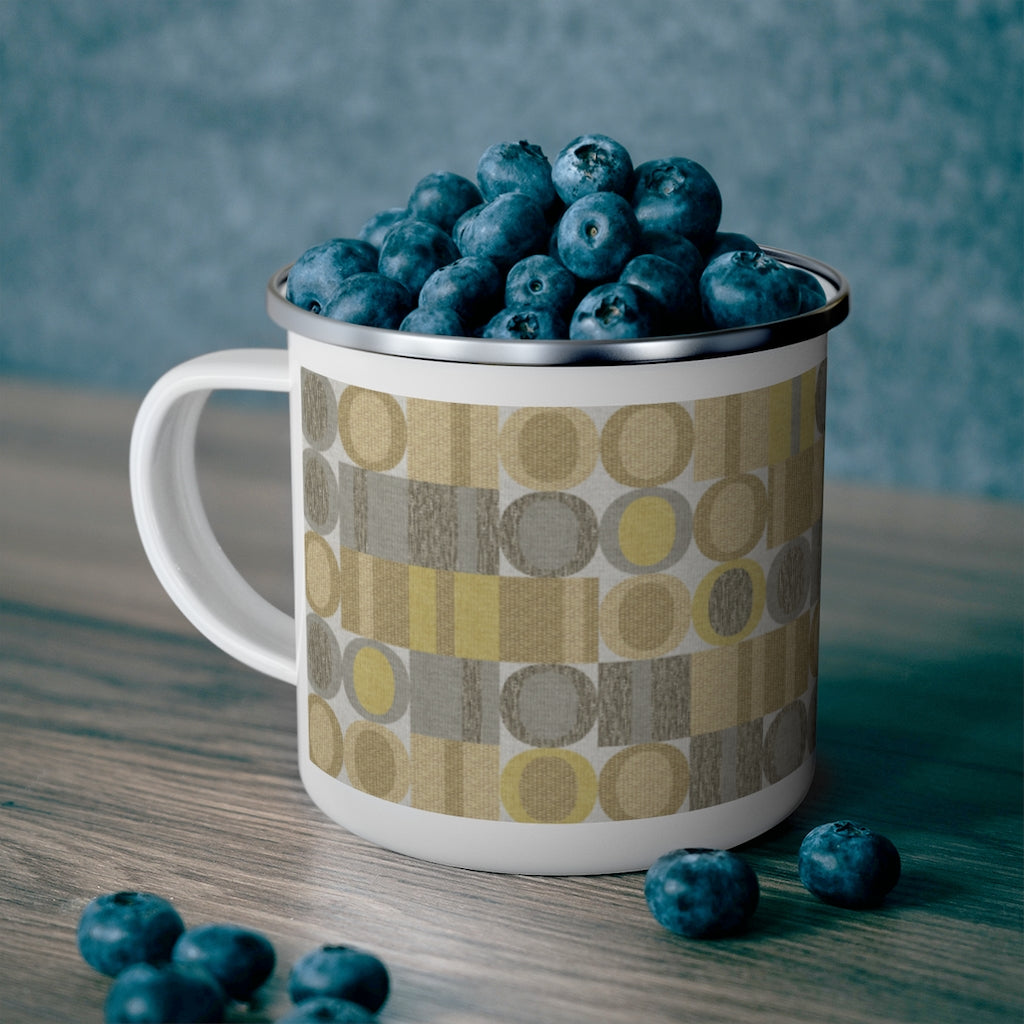 Five Languages Code Enamel Mug in Yellow