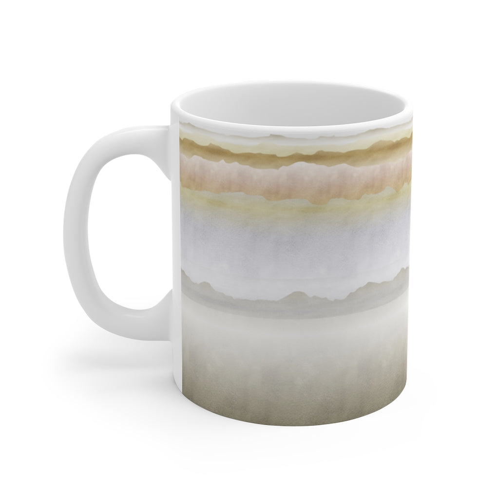 Watercolor Mountains Mug in Brown