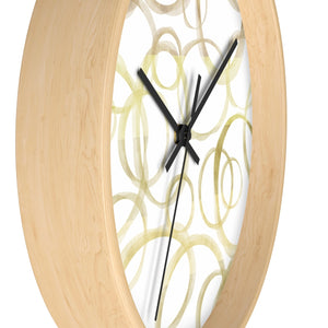 Watercolor Rings Wall Clock in Gold