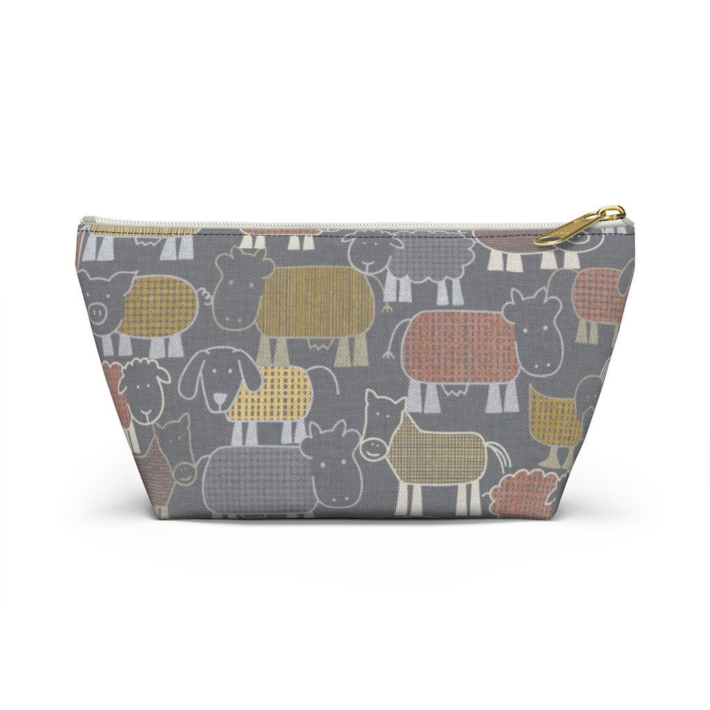 Animal Farm Accessory Pouch w T-bottom in Gray