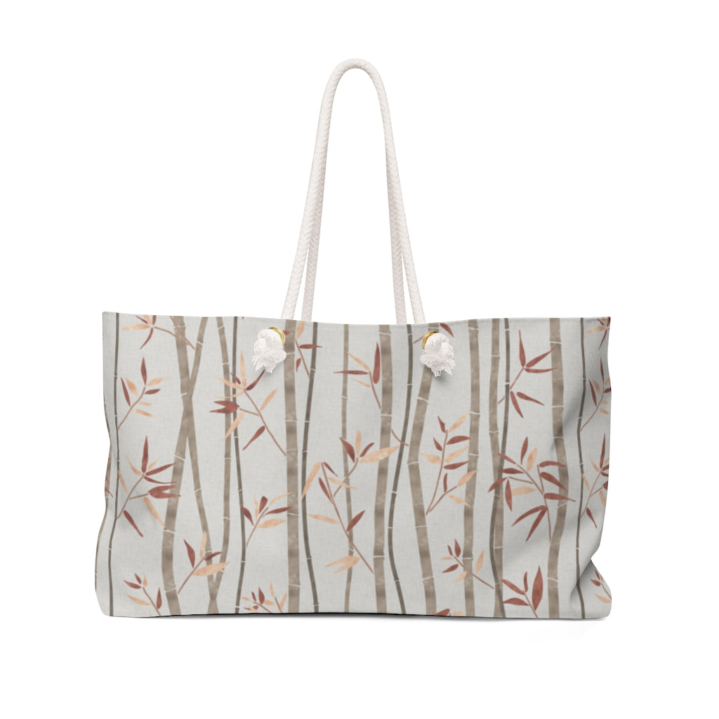 Bamboo Weekender Bag in Brown