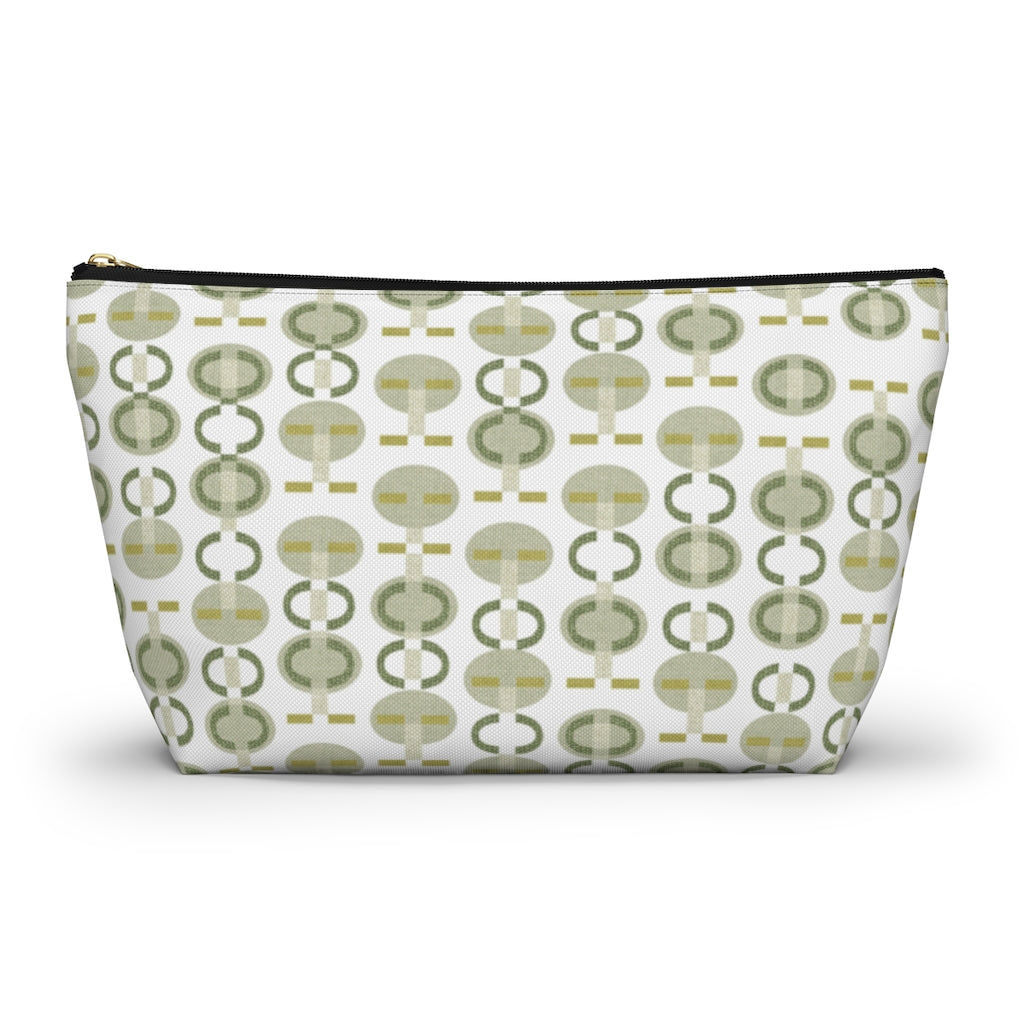 Telegraph Code Accessory Pouch w T-bottom in Green