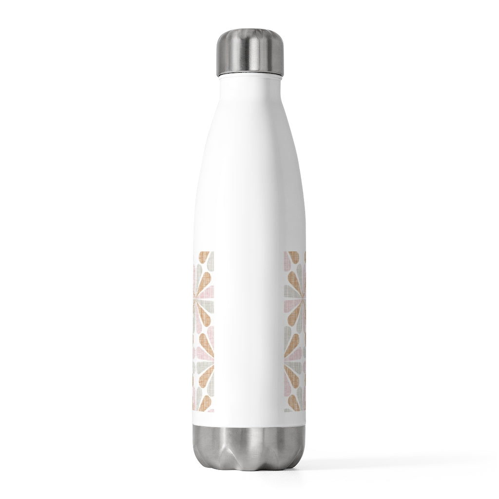 Floral Starburst 20oz Insulated Bottle in Orange