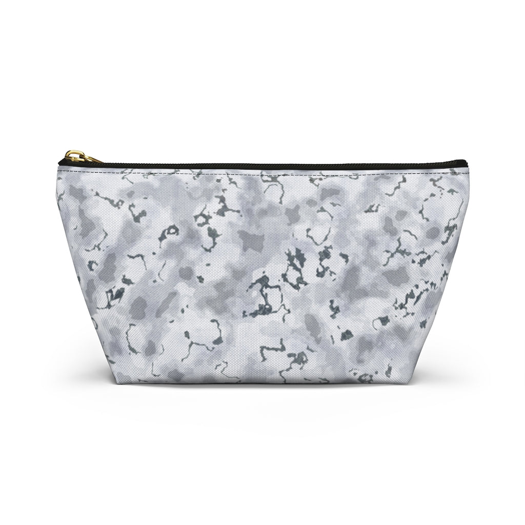 Carrara Marble Accessory Pouch w T-bottom in Gray