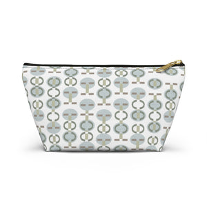 Telegraph Code Accessory Pouch w T-bottom in Aqua