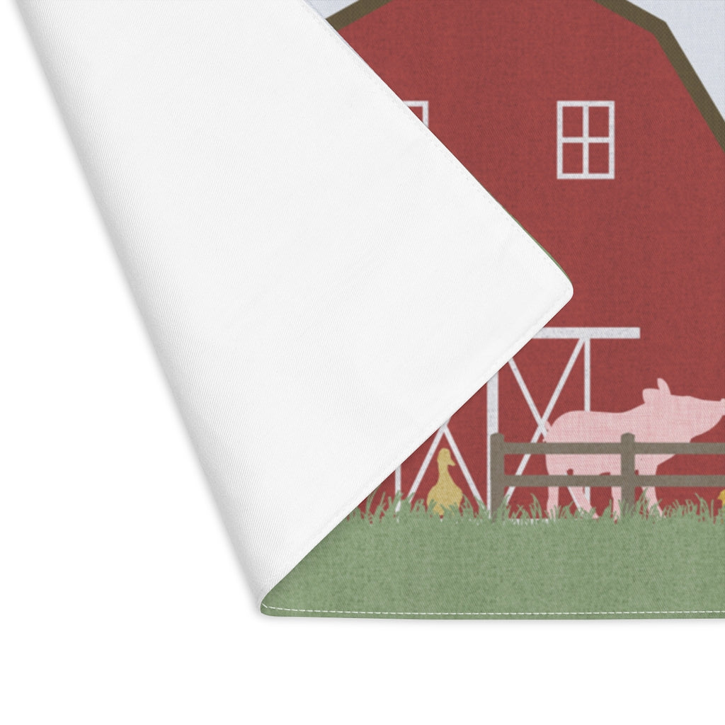 Barnyard Fun Placemat in Red