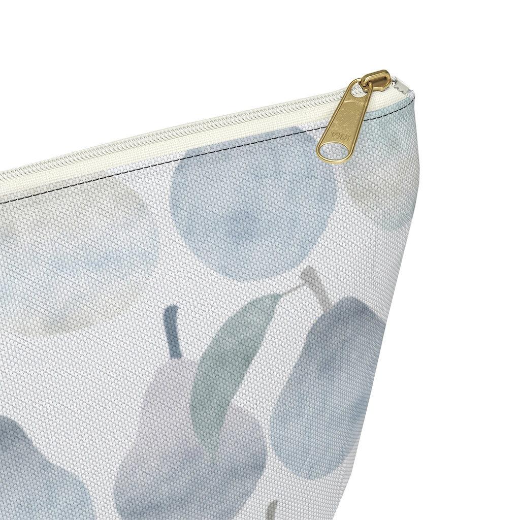 Watercolor Pears Accessory Pouch w T-bottom in Light Blue