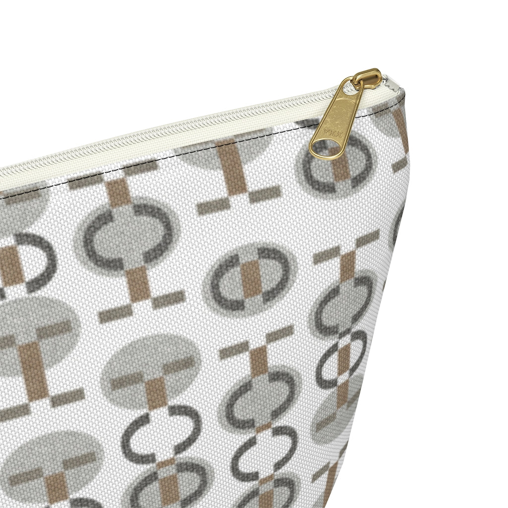 Telegraph Code Accessory Pouch w T-bottom in Gray