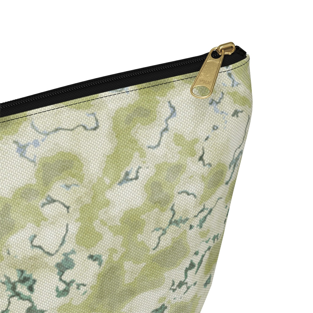 Carrara Marble Accessory Pouch w T-bottom in Green
