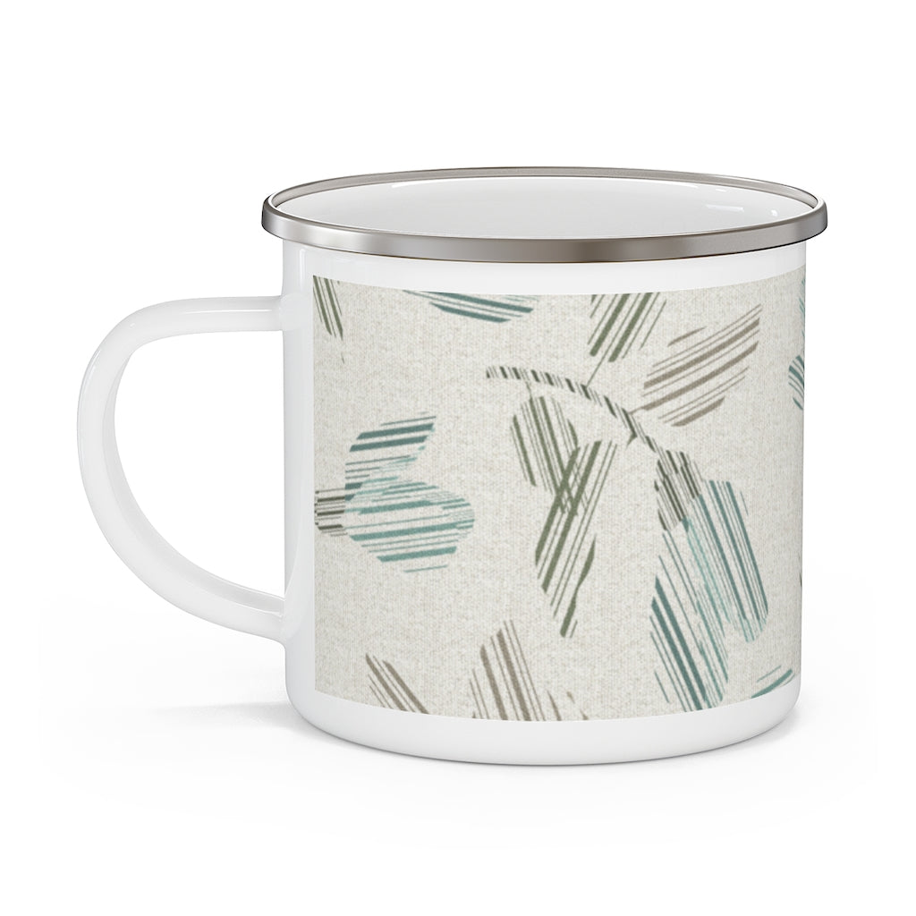 Riverbank Code Enamel Mug in Aqua