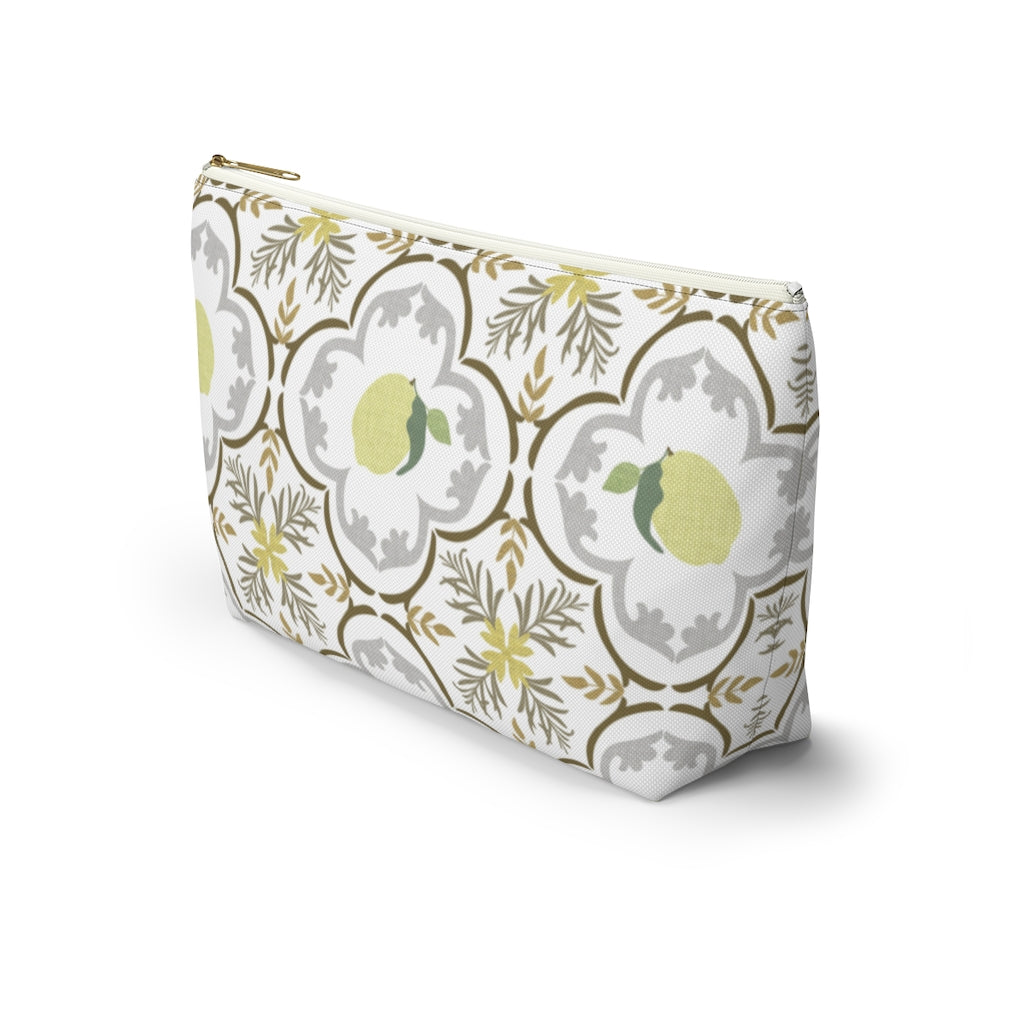 Freshly Squeezed Accessory Pouch w T-bottom in Gold