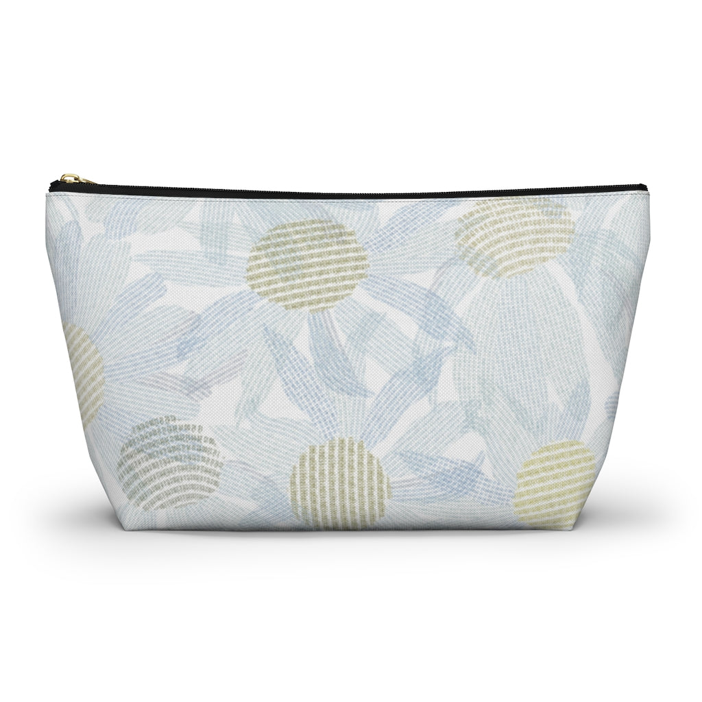 Daisy Chain Code Accessory Pouch w T-bottom in Blue