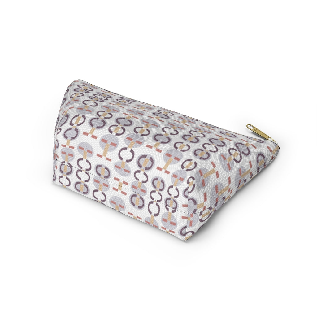 Telegraph Code Accessory Pouch w T-bottom in Purple