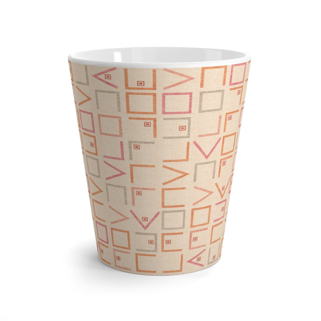 Encode Code Latte Mug in Coral