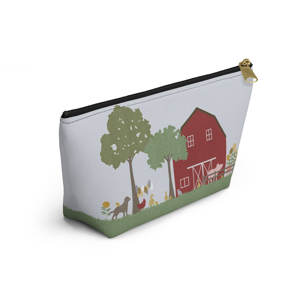 Barnyard Fun Accessory Pouch w T-bottom in Red