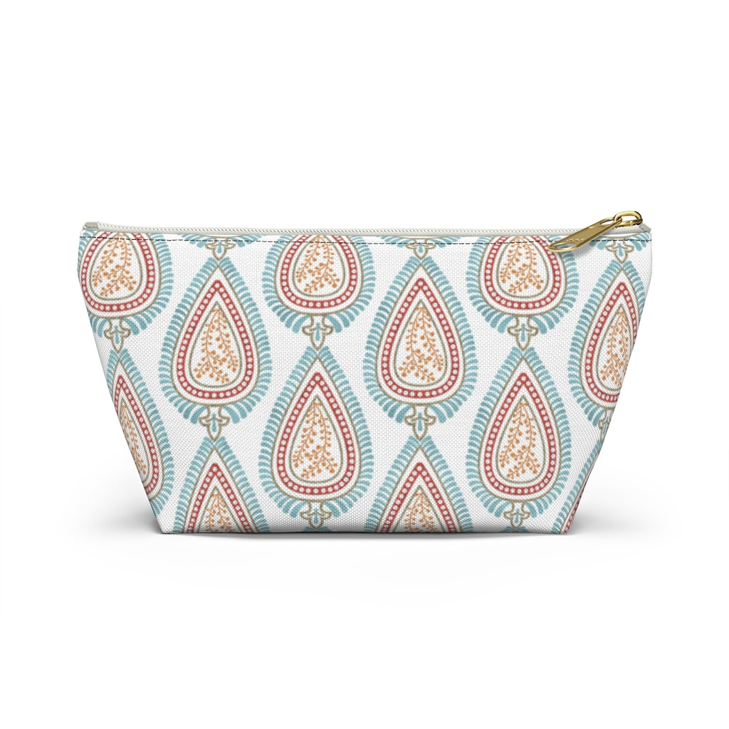 Teardrop Accessory Pouch w T-bottom in Aqua