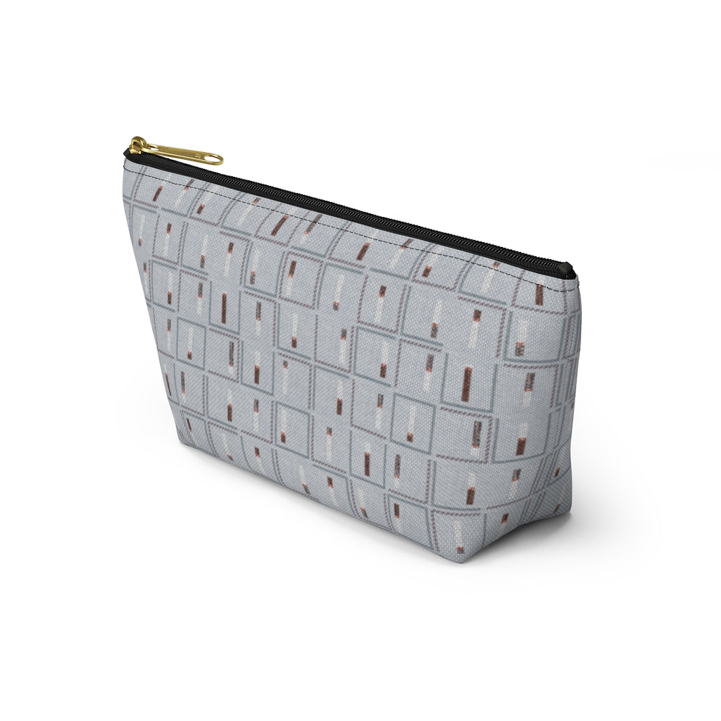 Pencil to Paper Accessory Pouch w T-bottom in Blue