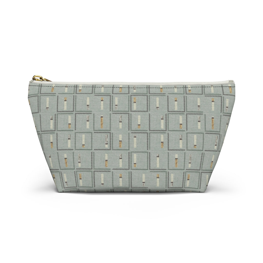 Pencil to Paper Accessory Pouch w T-bottom in Teal