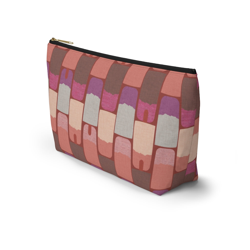Popsicles Accessory Pouch w T-bottom in Pink