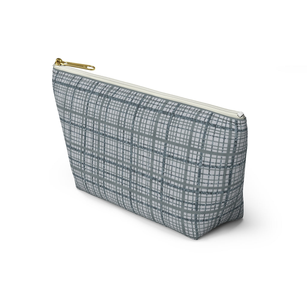 Rogers Tartan Accessory Pouch w T-bottom in Blue