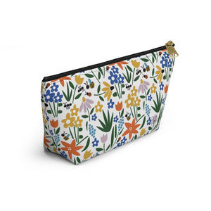 Field of Flowers Accessory Pouch w T-bottom