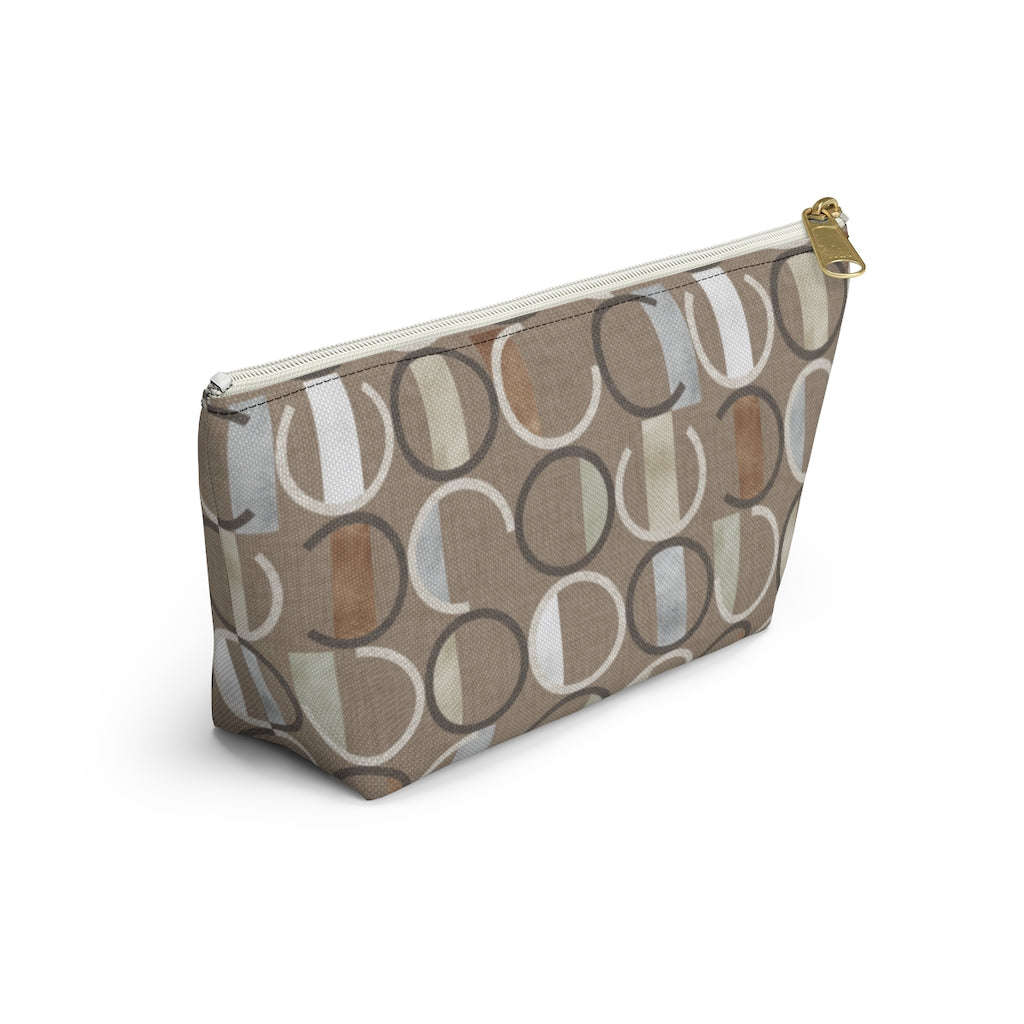 Journey Code Accessory Pouch w T-bottom in Brown
