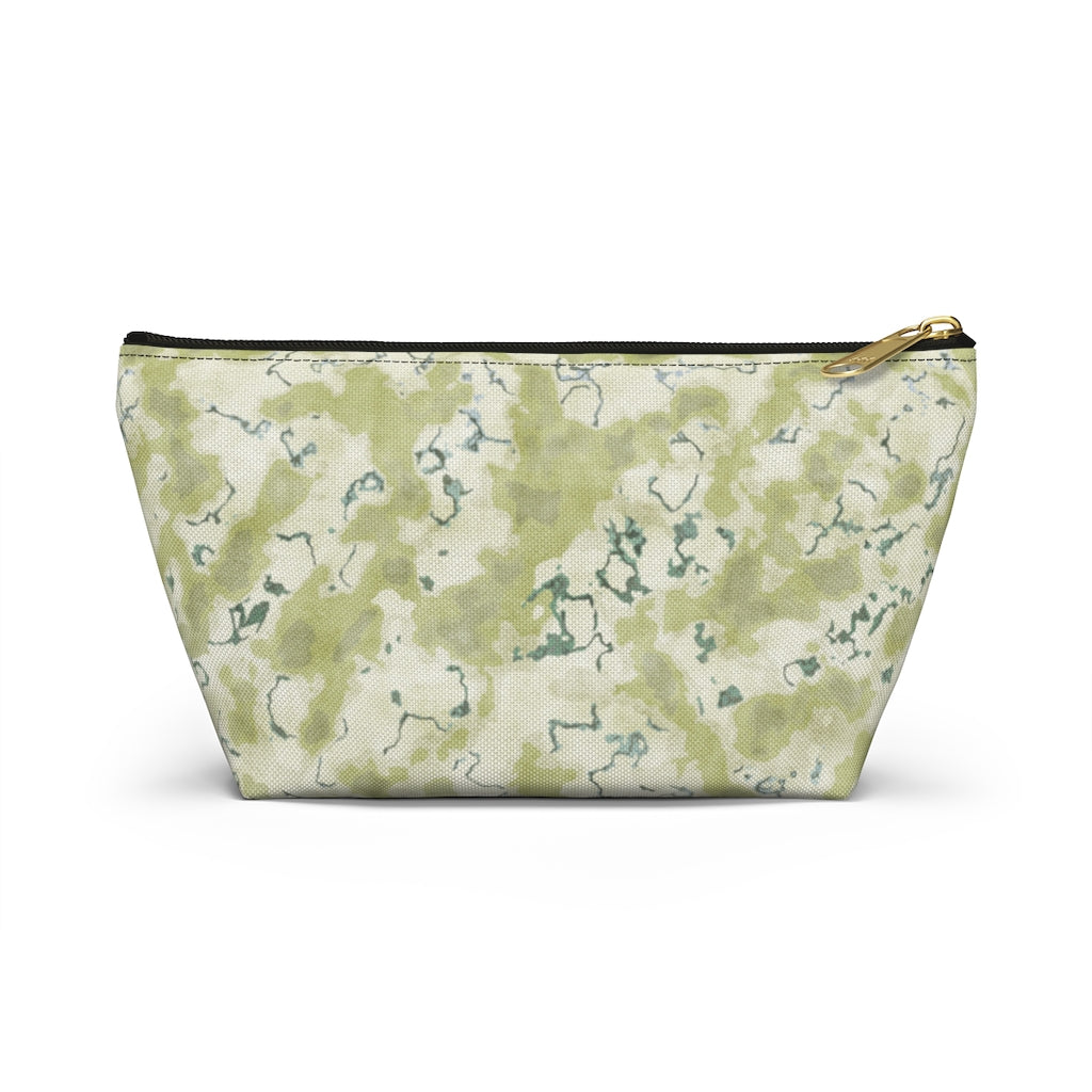Carrara Marble Accessory Pouch w T-bottom in Green