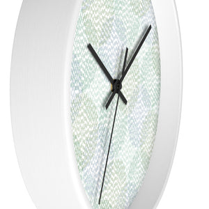 Stitch Circle Overlay Wall Clock in Aqua