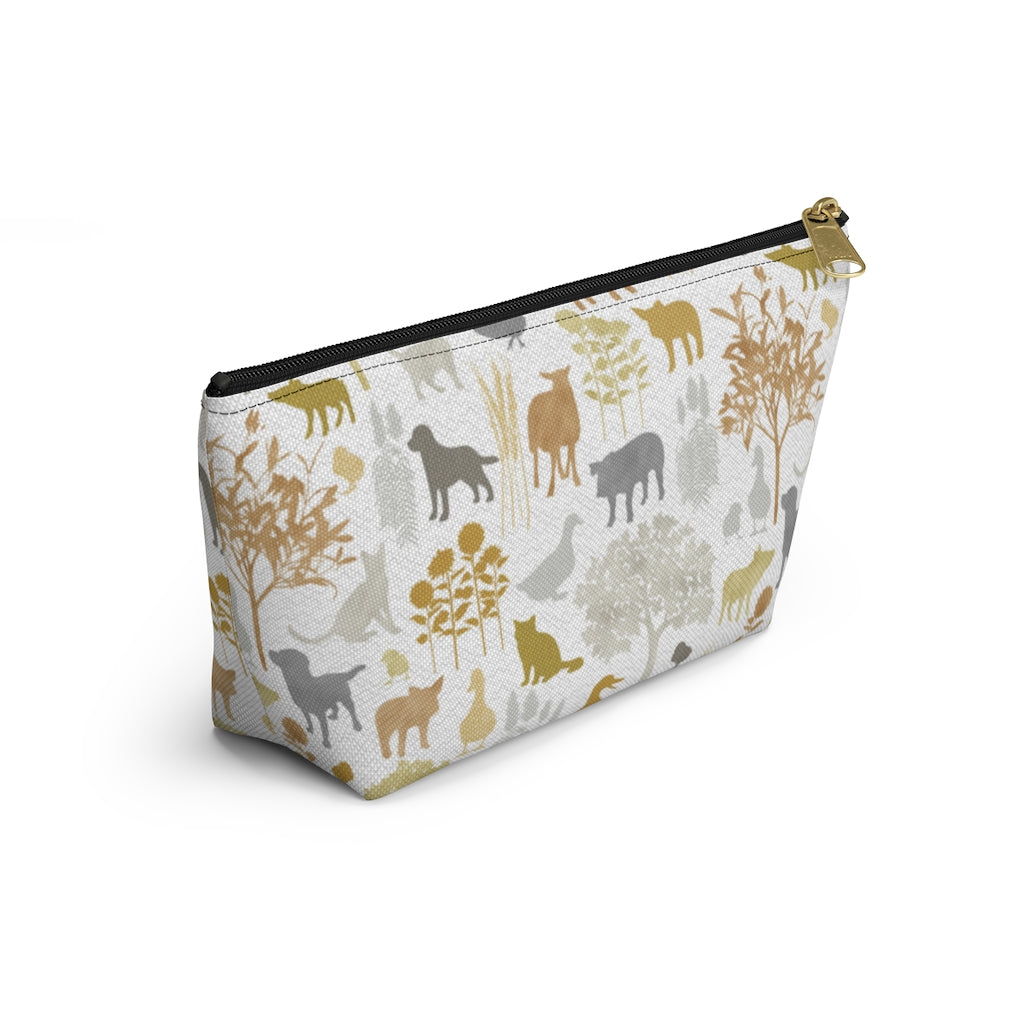 On the Farm Accessory Pouch w T-bottom in Gold