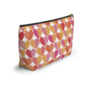 Love Accessory Pouch w T-bottom in Red