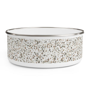 Granite Terrazzo Enamel Bowl in Brown