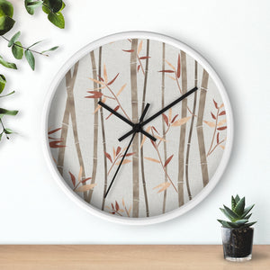 Bamboo Wall Clock in Brown