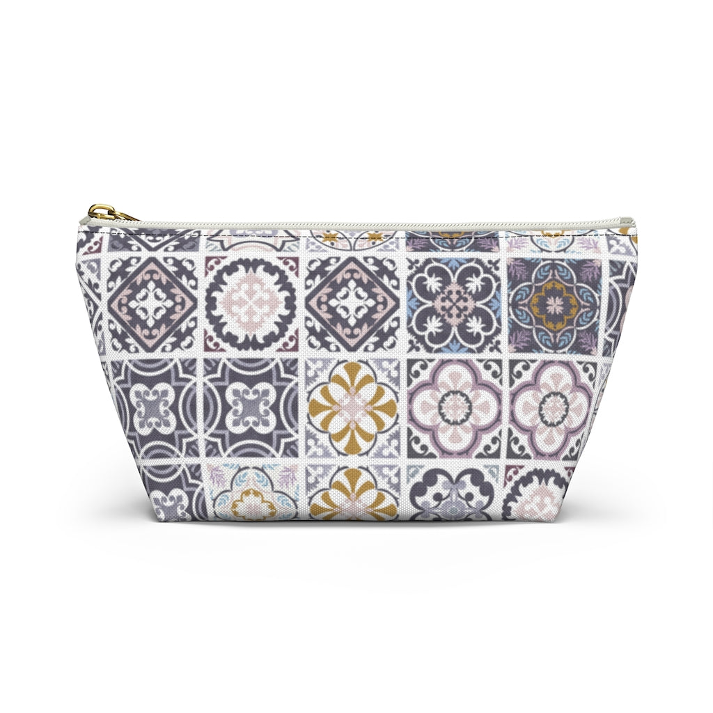 Seville Square Accessory Pouch w T-bottom in Purple