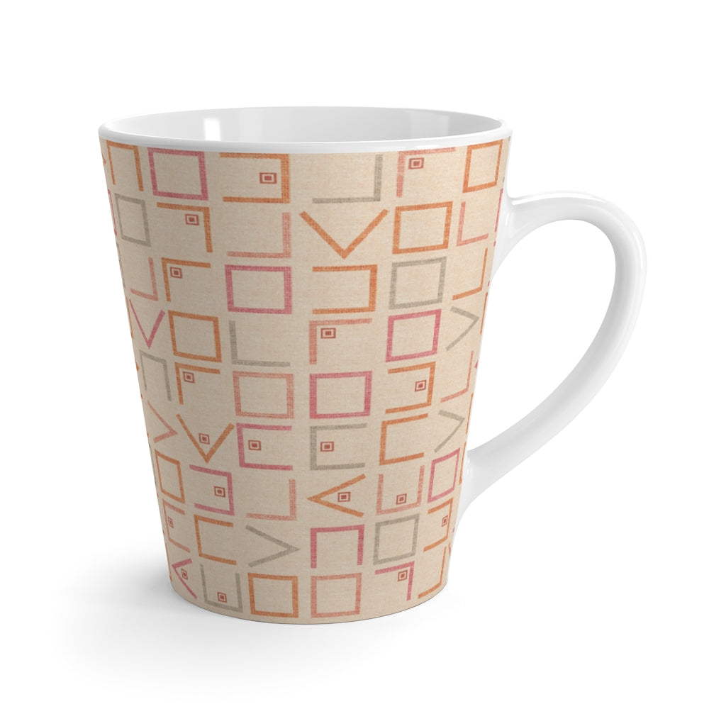 Encode Code Latte Mug in Coral