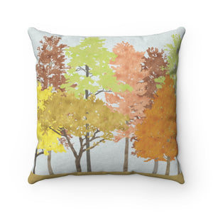 Walk in the Woods Square Throw Pillow in Multi