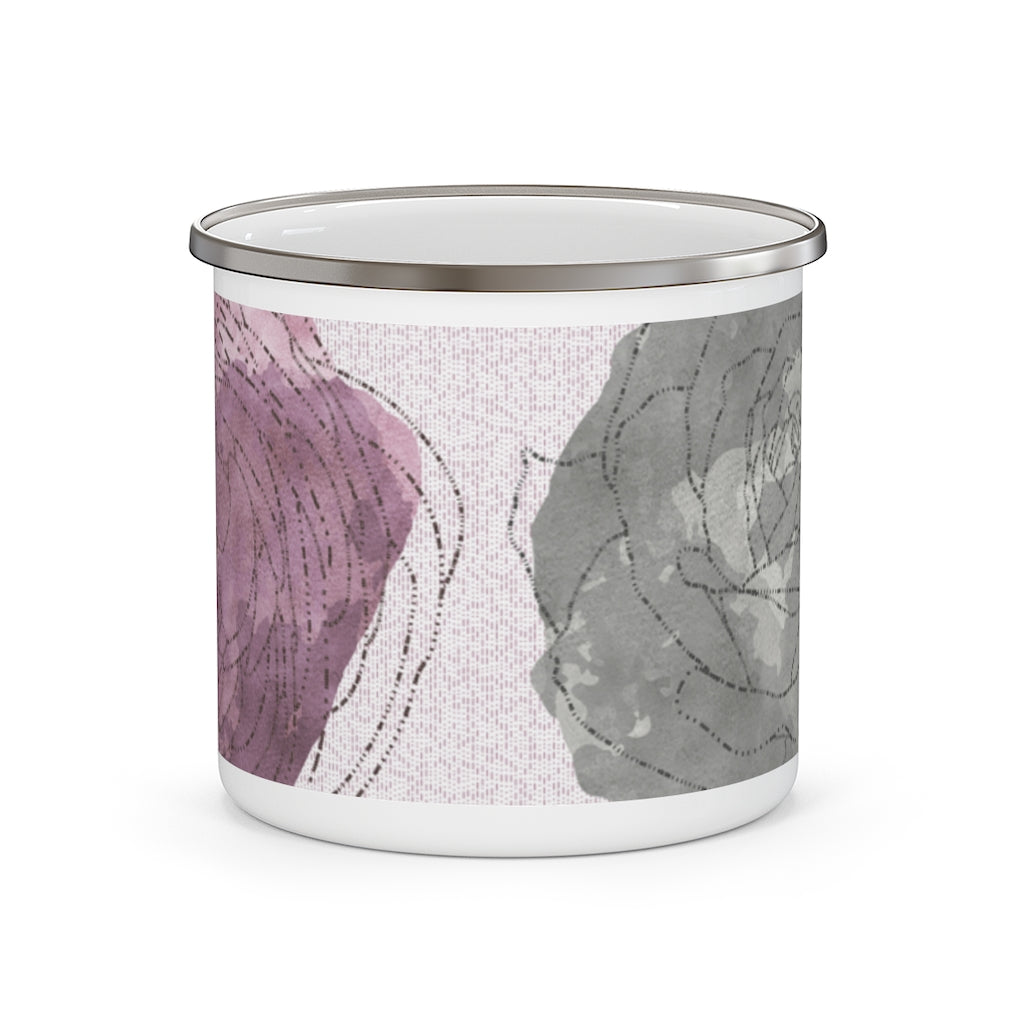 Decipher Code Enamel Mug in Purple