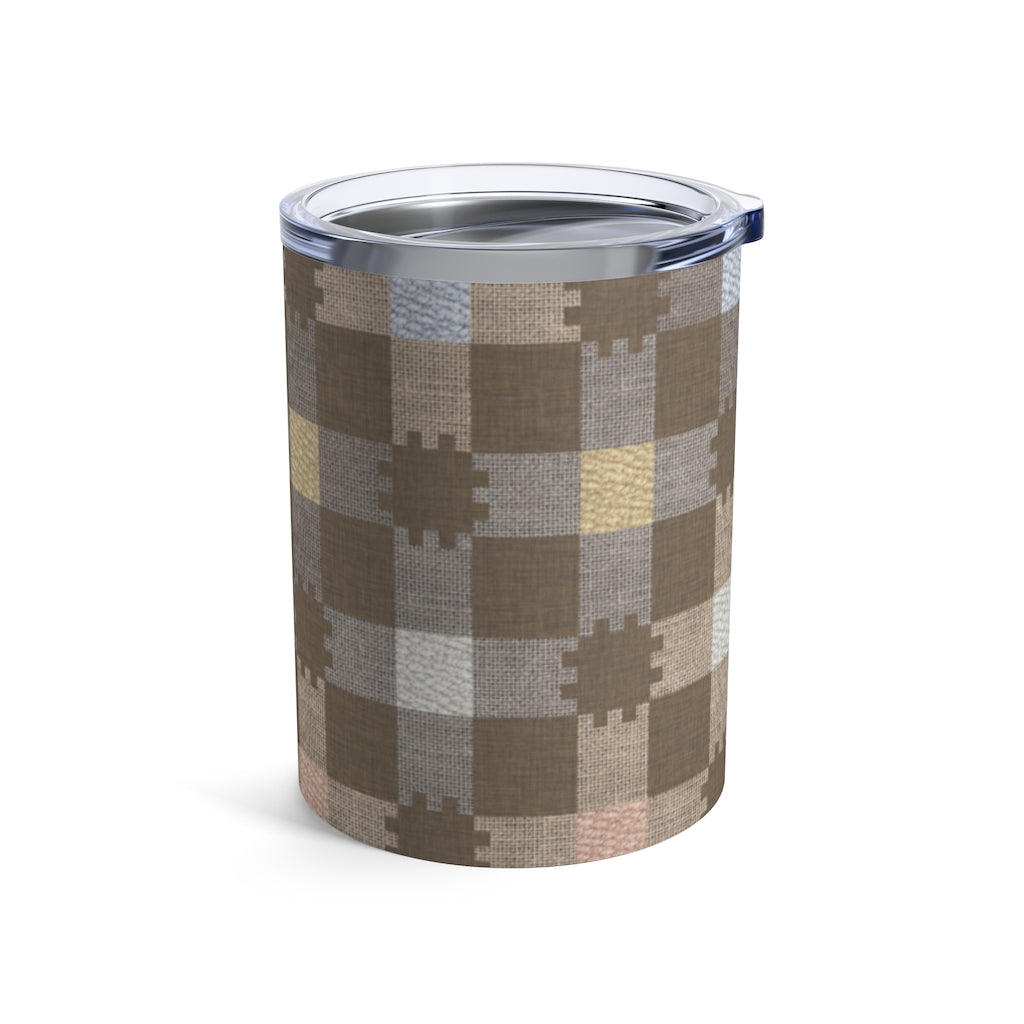 Plaid Check Tumbler in Brown
