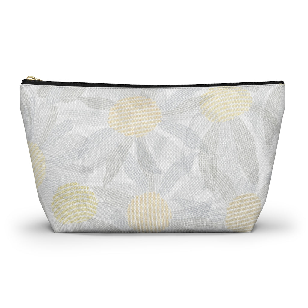 Daisy Chain Code Accessory Pouch w T-bottom in Gray