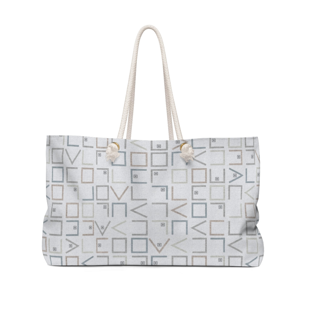 Encode Code Weekender Bag in Gray
