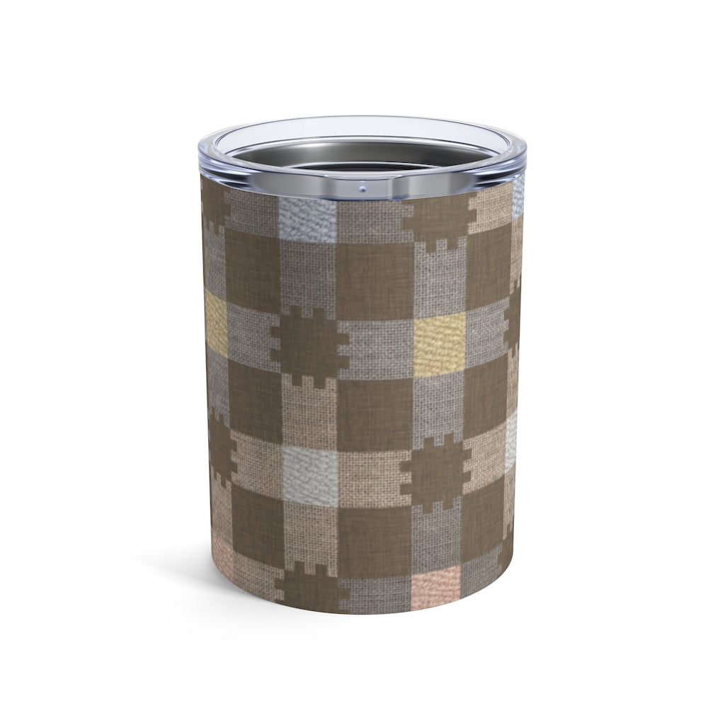 Plaid Check Tumbler in Brown