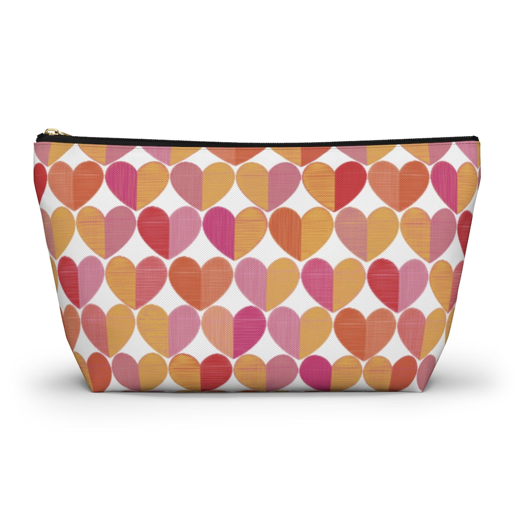 Love Accessory Pouch w T-bottom in Red