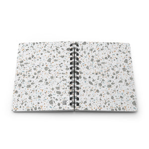 Glass Terrazzo Spiral Bound Journal in Gray