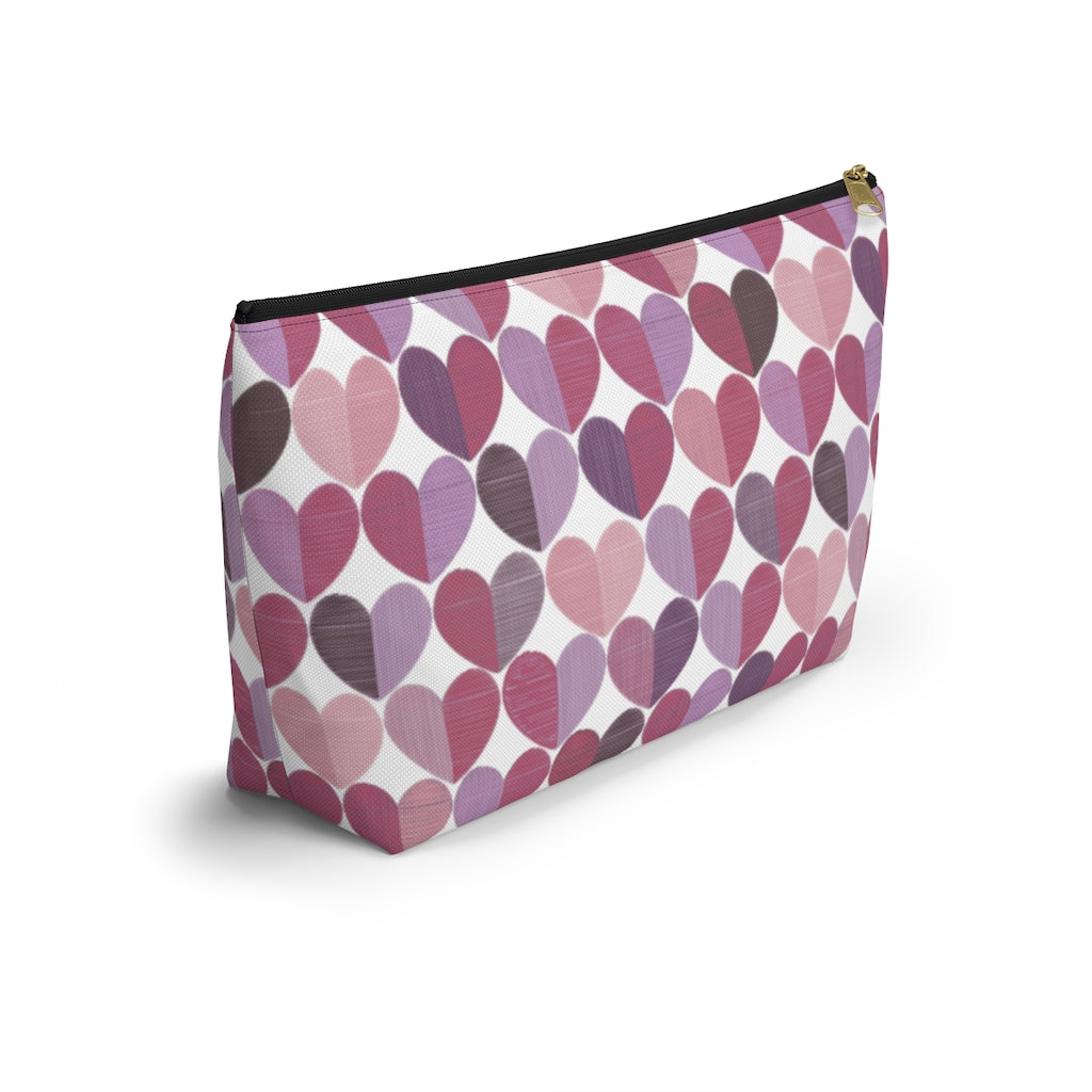 Love Accessory Pouch w T-bottom in Purple