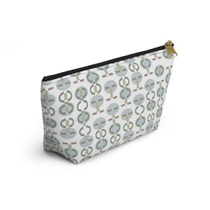 Telegraph Code Accessory Pouch w T-bottom in Aqua