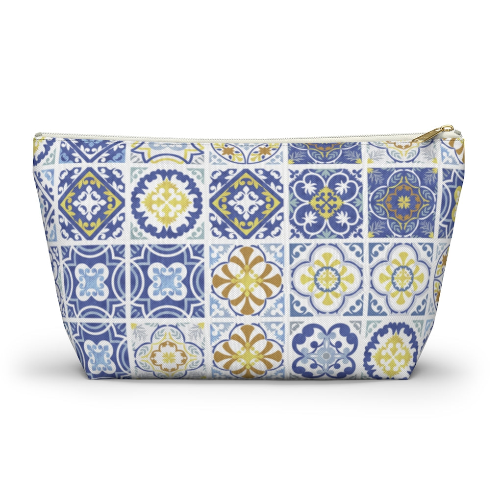 Seville Square Accessory Pouch w T-bottom in Blue