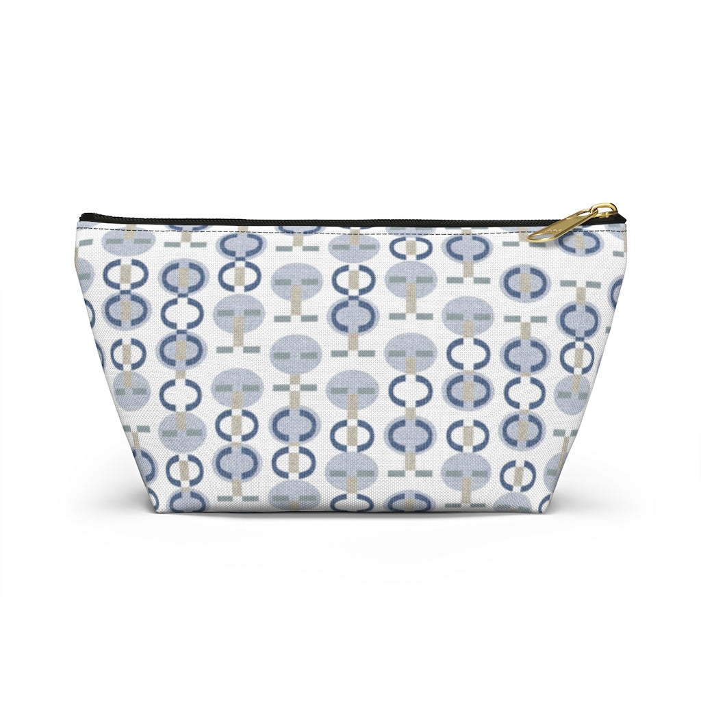 Telegraph Code Accessory Pouch w T-bottom in Blue