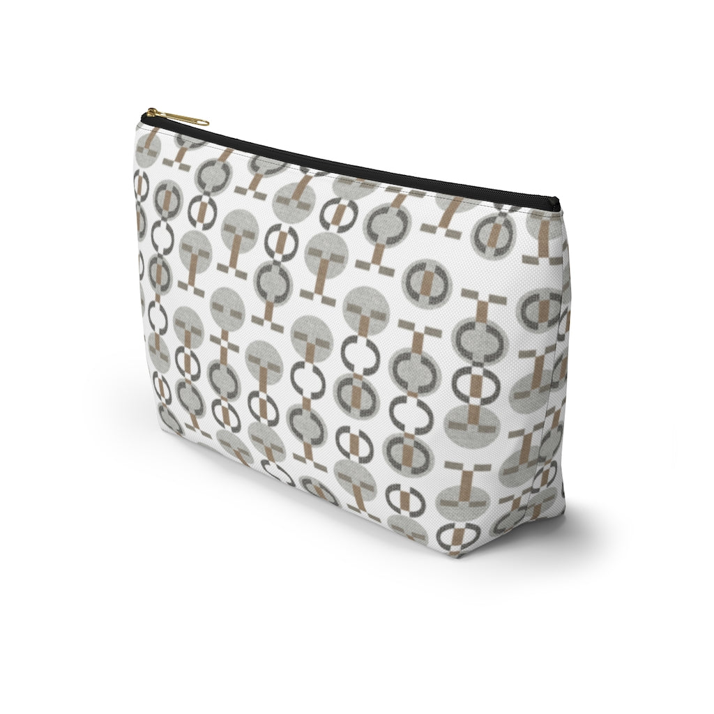 Telegraph Code Accessory Pouch w T-bottom in Gray