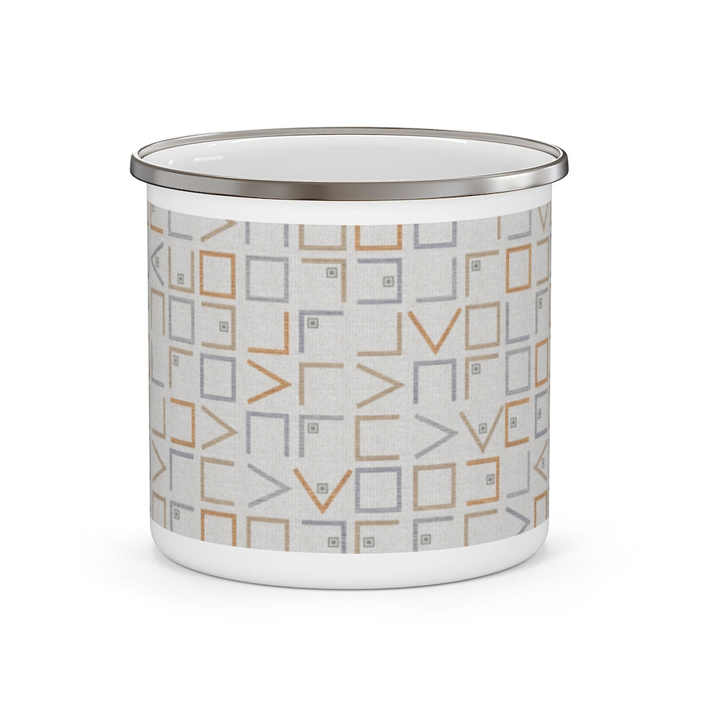 Encode Code Enamel Mug in Warm Gray