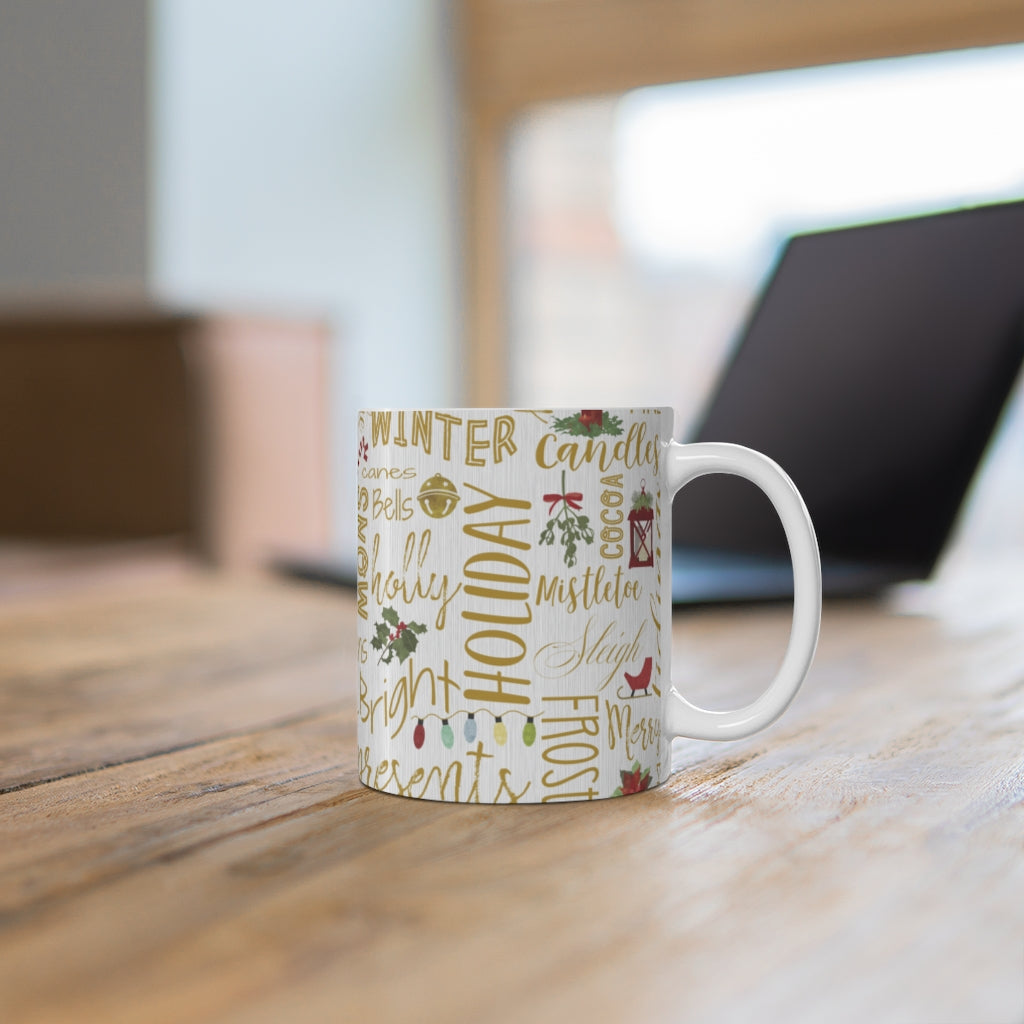 Holiday Cheer Mug in Gold